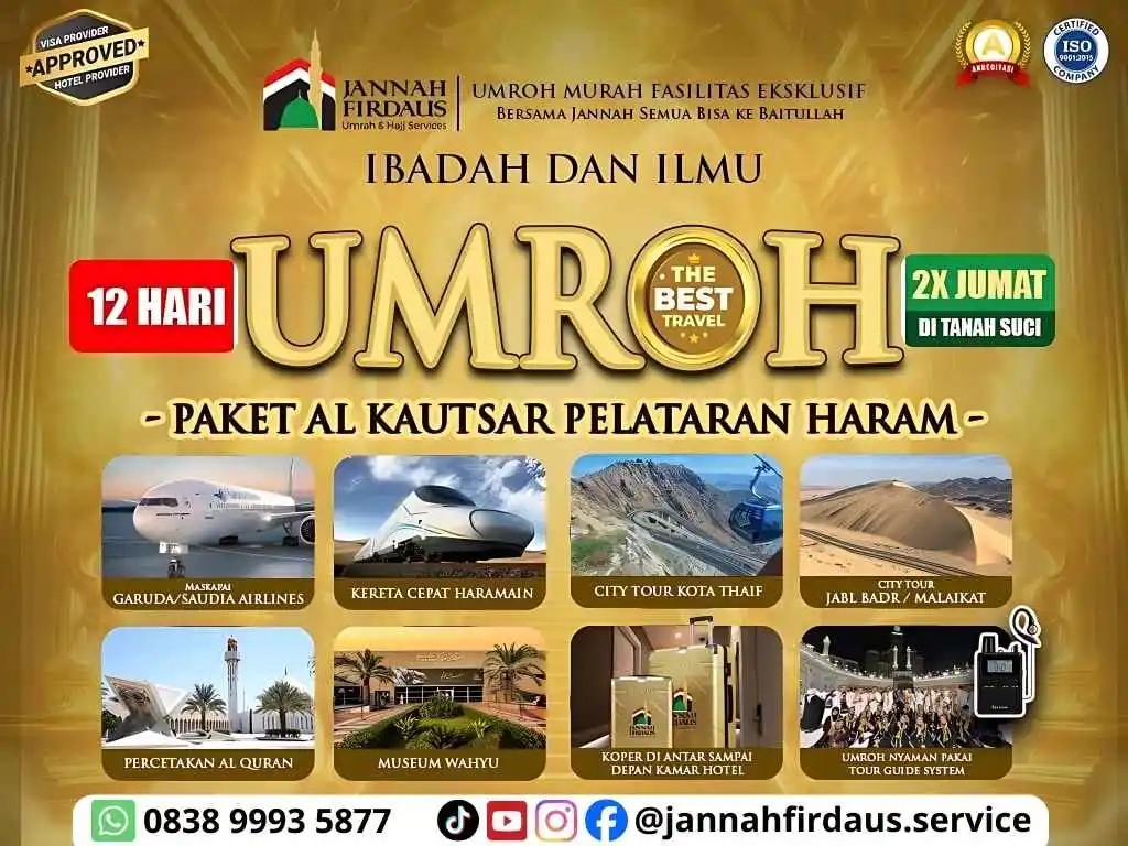 Paket Umroh Hotel Bintang 5 Pelataran Haram - Program Jannah Firdaus Travel Paket Umroh Hotel Bintang 5 Pelataran Haram - Program Jannah Firdaus Travel