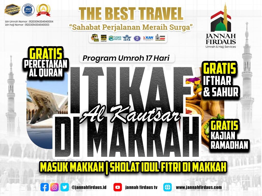 Paket Umroh itikaf Ramadhan Pelataran